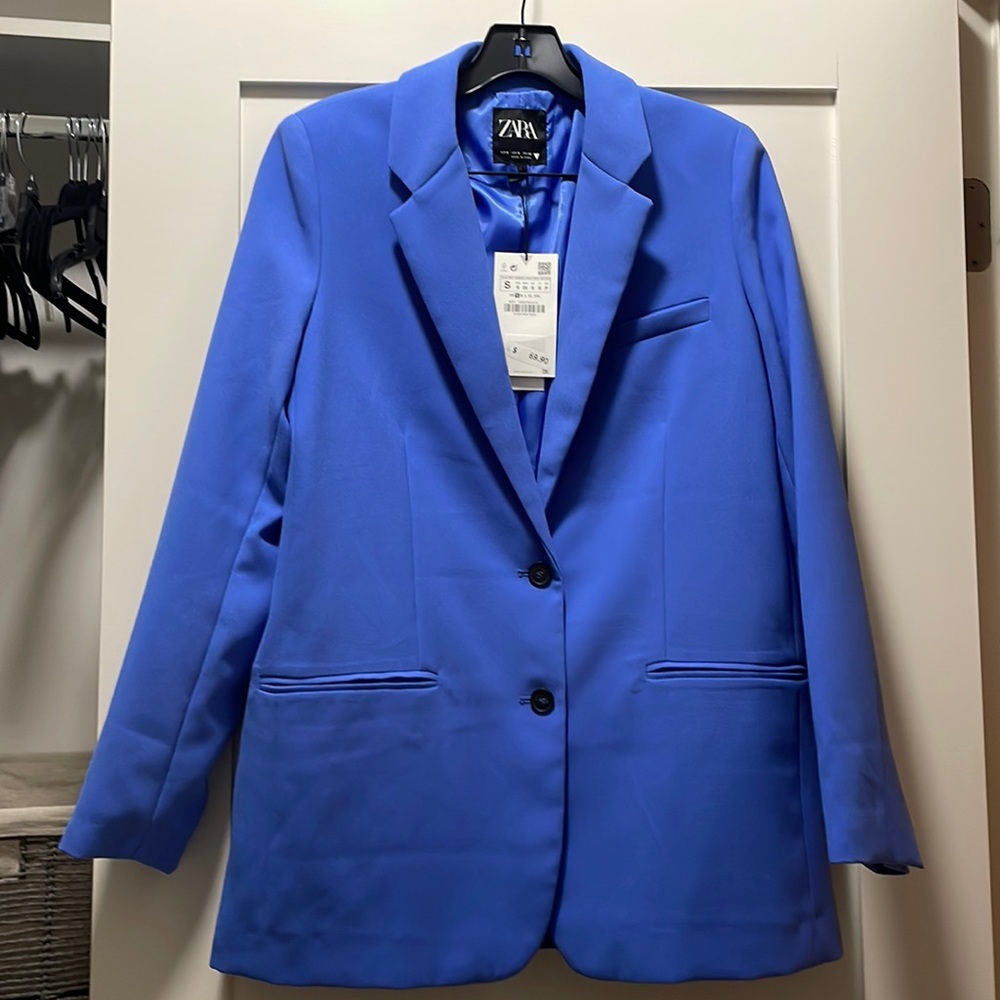 NWT Zara bright blue blazer